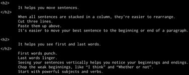 Thumbnail of Writing One Sentence Per Line | Derek Sivers