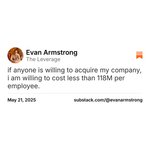 Thumbnail of Evan Armstrong on Substack